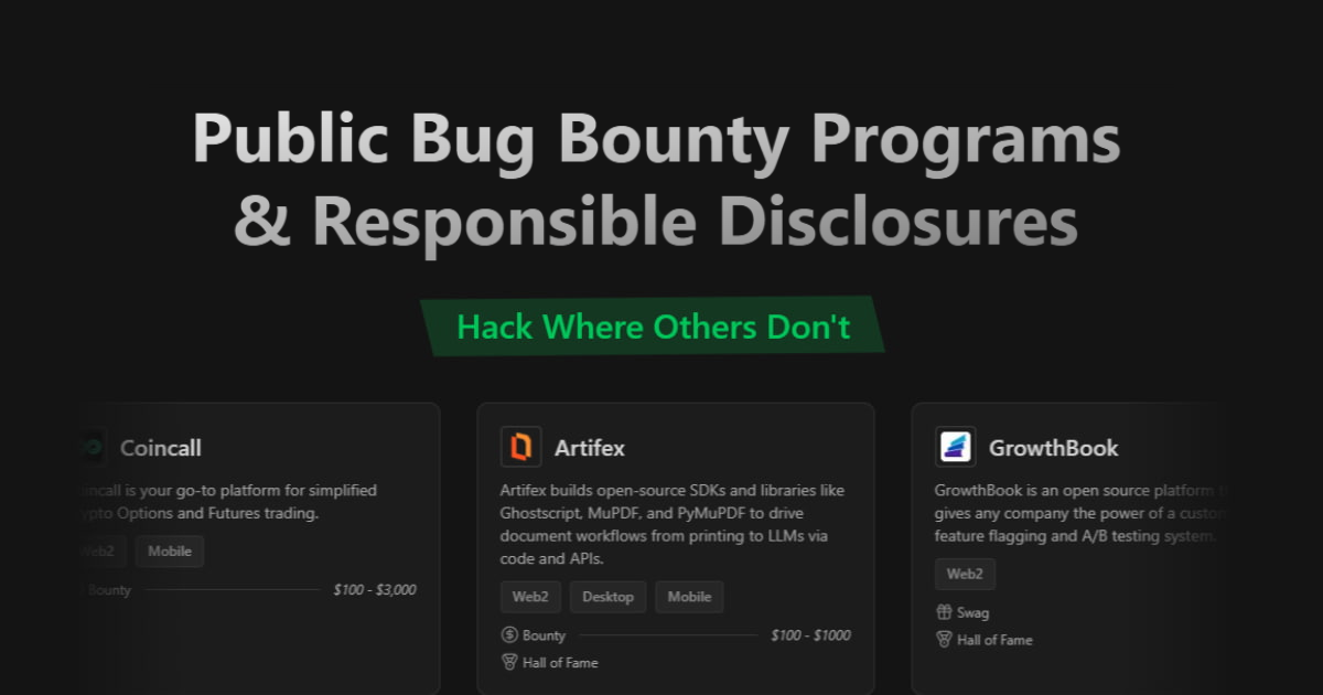 Bug Bounty Directory